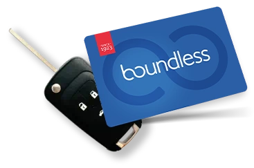 Boundless membership card and car key